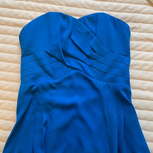 Strapless blue cocktail dress - Picture 4 of 4